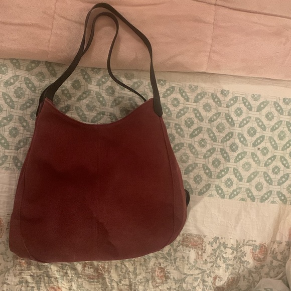 Burgundy canvas purse - Picture 2 of 3